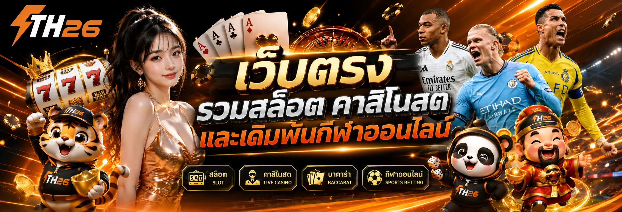 TH26 สล็อตออนไลน์ บาคาร่า คาสิโนสด และเดิมพันฟุตบอลออนไลน์